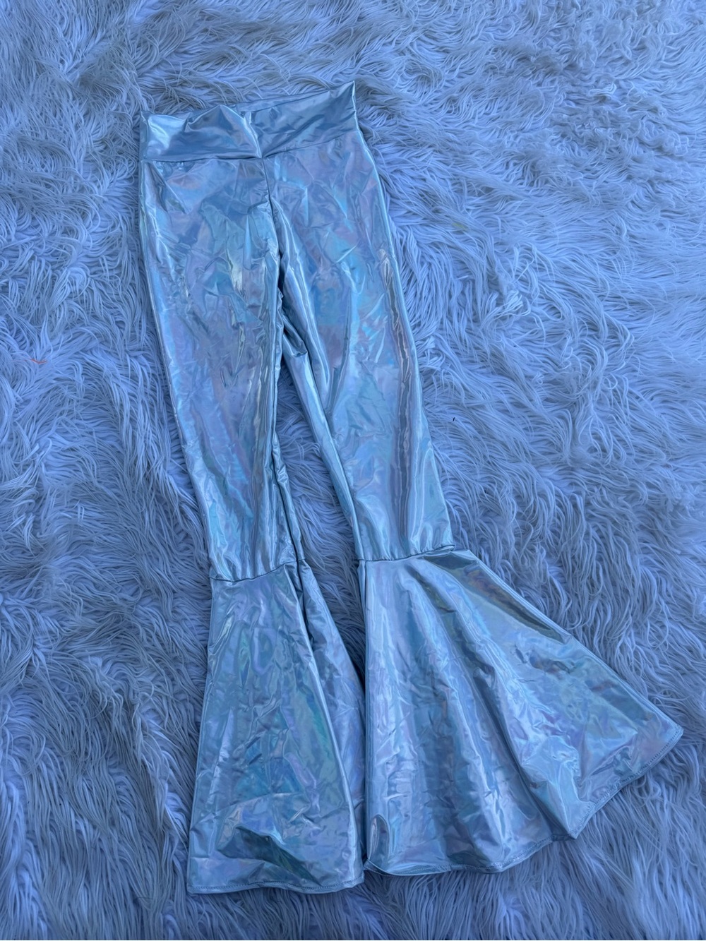 Women’s iridescent flare costume pants (D6)